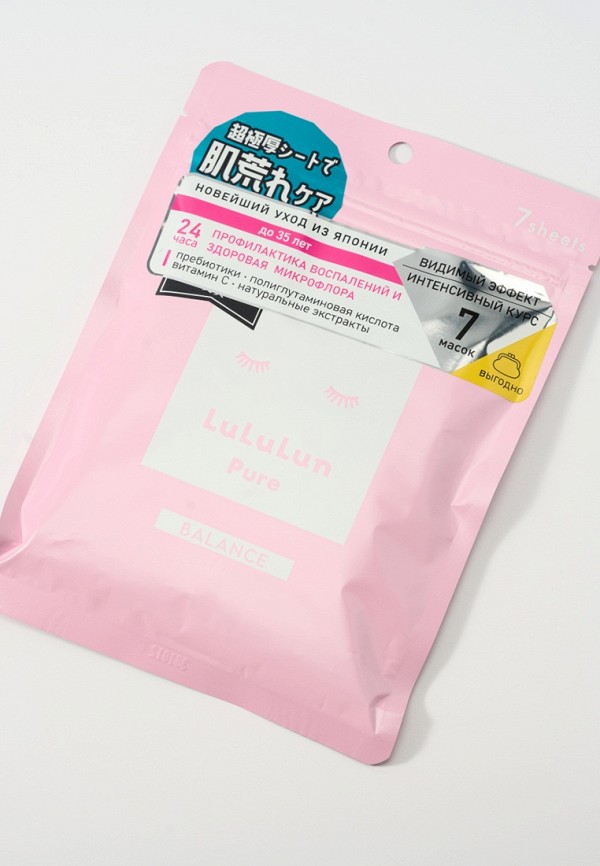 LuLuLun Маска для лица тканевая - "Увлажнение и Баланс кожи" Face Mask Pure Balance Pink 7 - фото 2