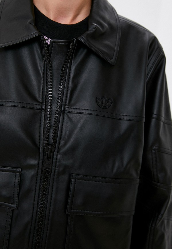 Adidas hooded best sale leather jacket