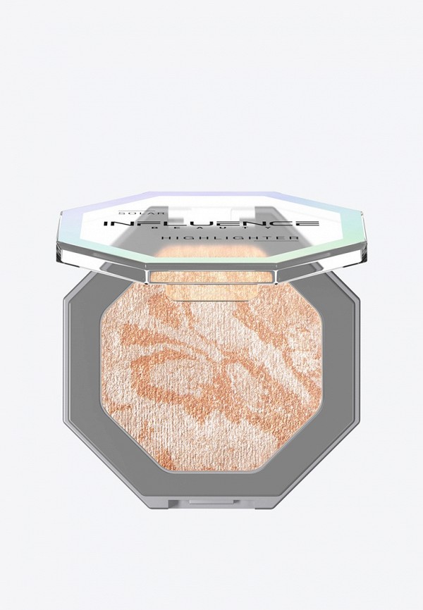 Influence Beauty Хайлайтер - SOLAR с сияющими частицами, эффект деликатного сияния, золотой, 4,8 г - фото 5