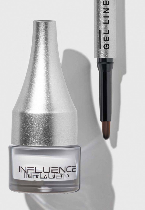 Подводка для глаз Influence Beauty гелевая, с кисточкой, цвет: белый ...