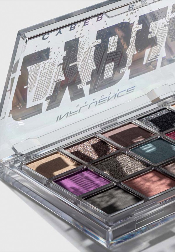 Influence Beauty Палетка теней для век - CYBER из 15 оттенков, высокопигментированная текстура, макияж в стиле Hi-tech, 11 г - фото 5