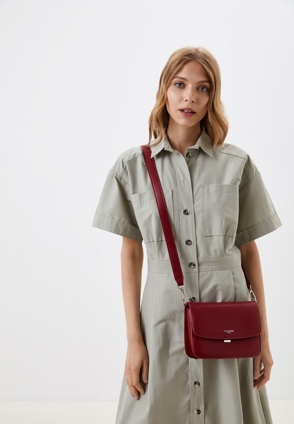 Сумка David Jones, цвет бордовый, RTLABP105001 — купить в интернет