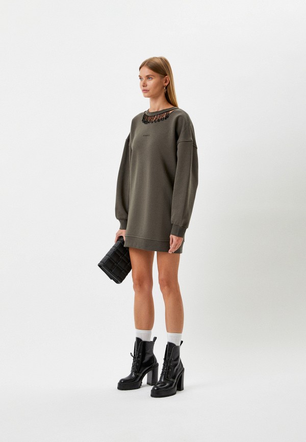 Платье Pinko, цвет: хаки, RTLABP276001 — купить в интернет-магазине Lamoda