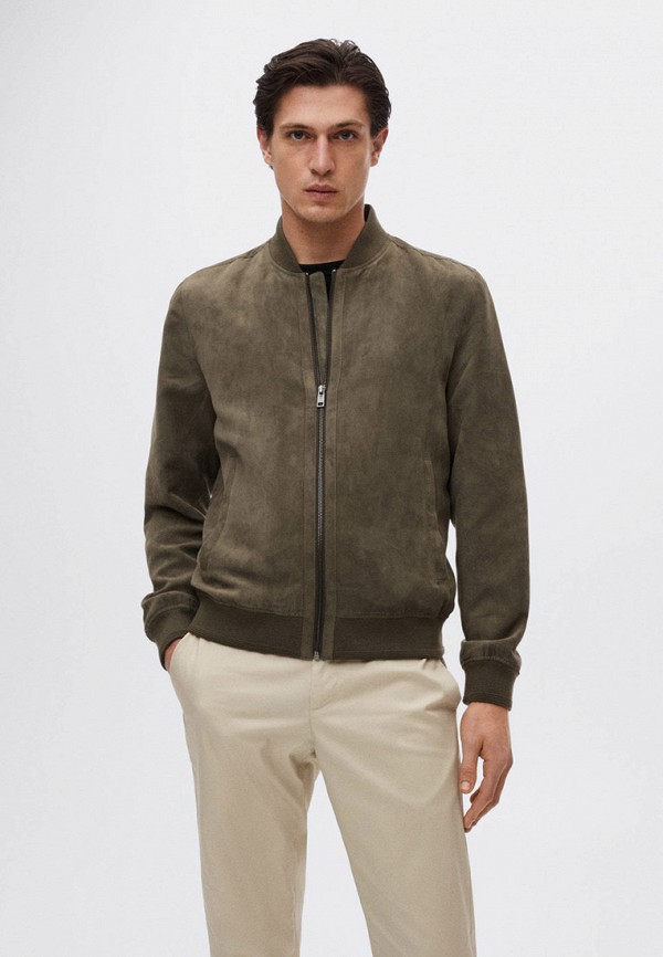 Куртка кожаная Mango Man BERO, цвет: коричневый, RTLABQ857701 — купить ...