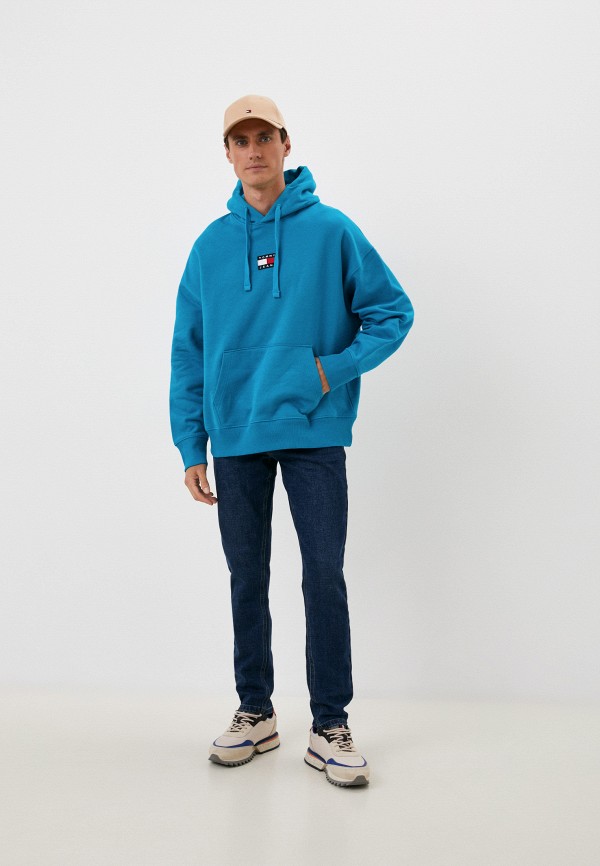 Худи Tommy Jeans, цвет: бирюзовый, RTLABR009901 — купить в интернет ...