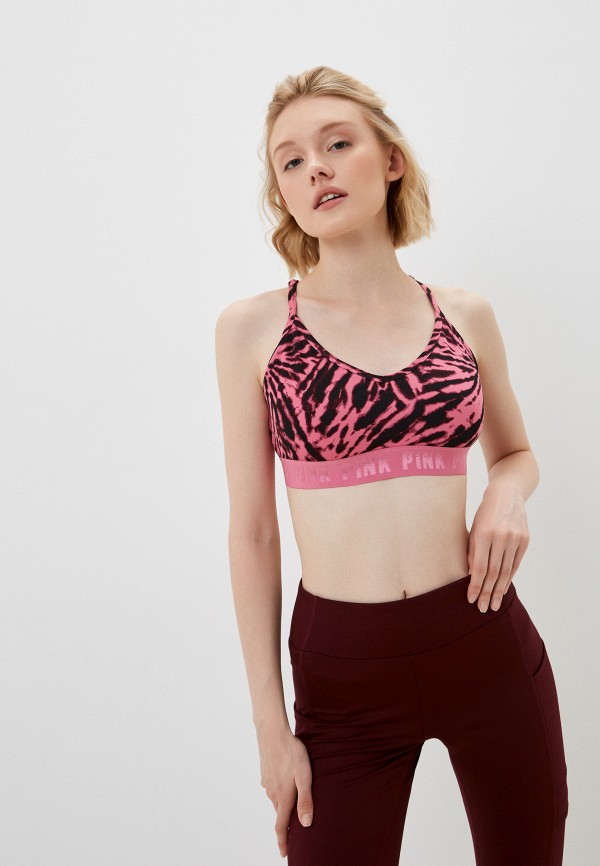 Топ спортивный Victoria's Secret Pink SPORT BRA, цвет розовый