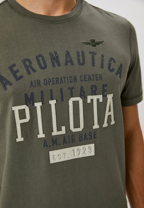 Футболка Aeronautica Militare, цвет: хаки, RTLABX069701 — купить в ...