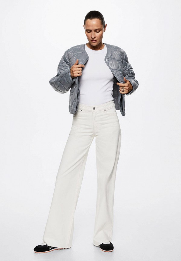 Куртка утепленная Mango CARROT, цвет серый, RTLABX500601 — купить в