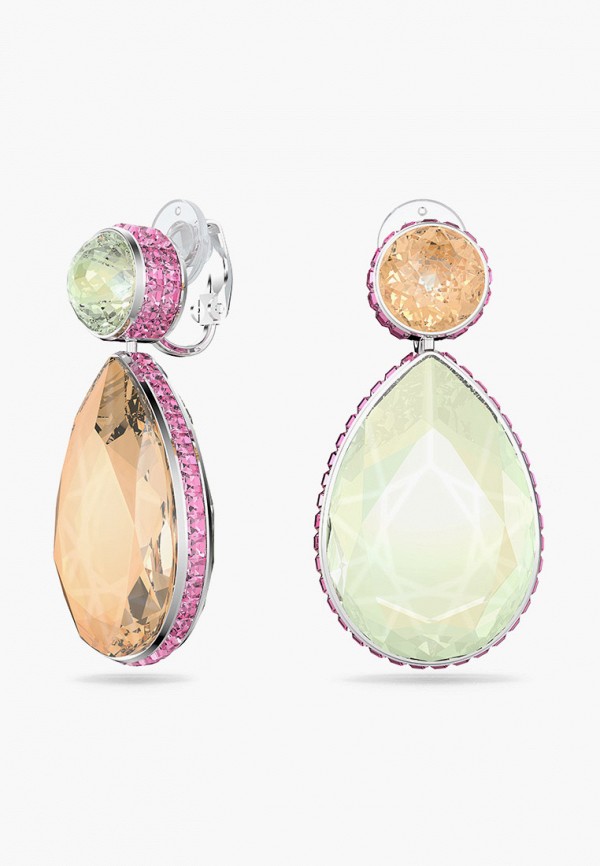 Swarovski® Клипсы - Orbita, покрытие родий - фото 1