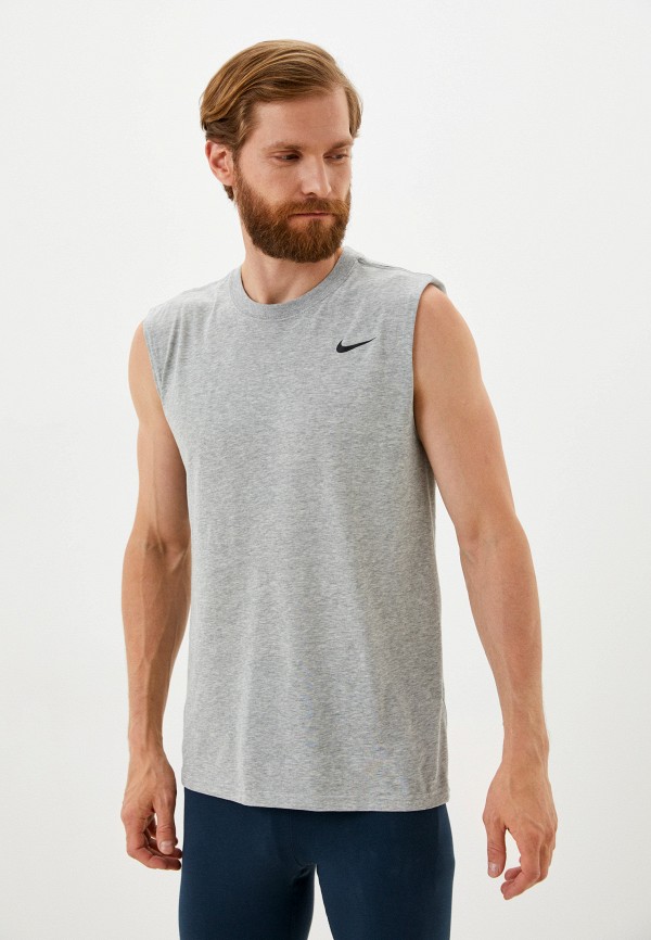 Майка спортивная Nike M NK DF TRAINING SL SOLID FS, цвет: серый ...