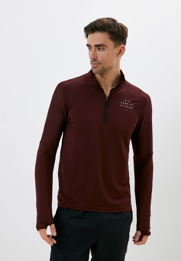 Лонгслив спортивный Nike M NK RN DV ELMNT HZ GX FL NFS, цвет: бордовый ...
