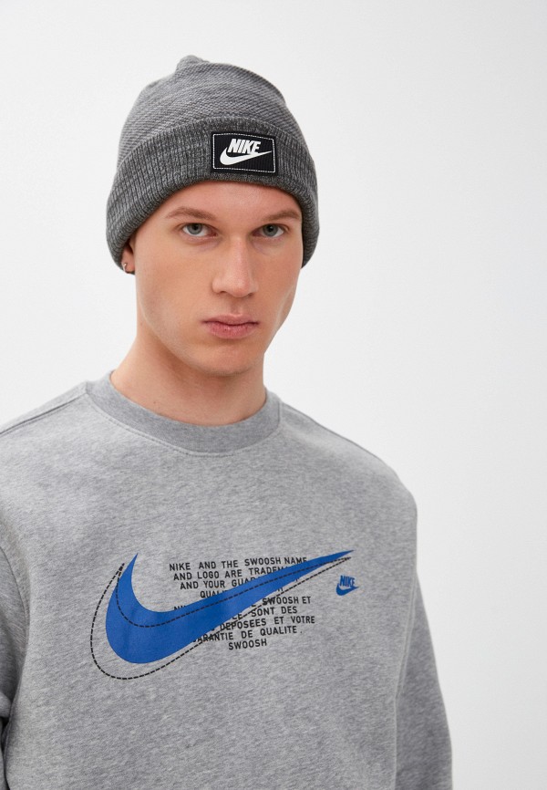 Шапка Nike U NSW BEANIE CUFFED FUTURA FS, цвет: серый, RTLABX788601 ...
