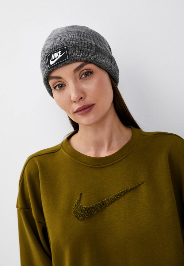 Шапка Nike U NSW BEANIE CUFFED FUTURA FS, цвет: серый, RTLABX788601 ...
