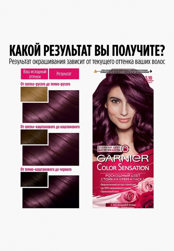 Garnier Краска для волос - стойкая, с эссенцией розы - фото 3