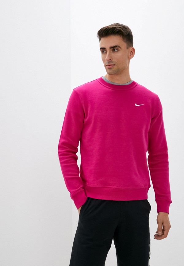 Свитшот Nike NIKE CLUB CREW-SWOOSH NFS, цвет: фуксия, RTLABY500001 ...