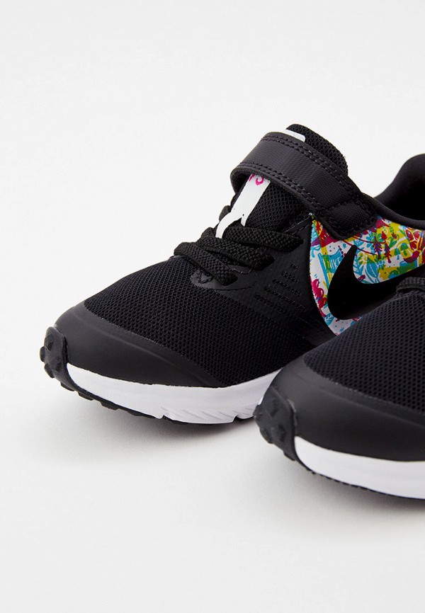 Nike star runner black floral best sale