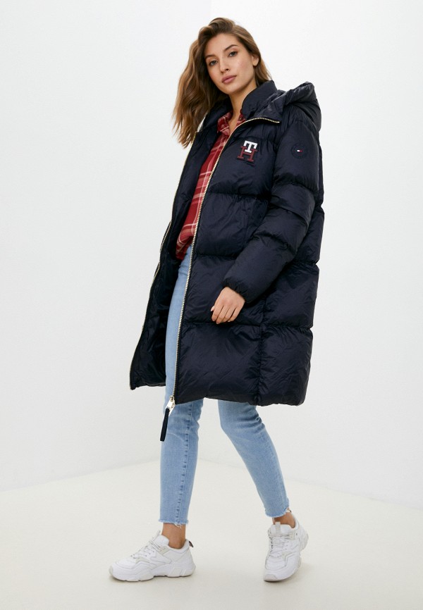 Пуховик Tommy Hilfiger, цвет: синий, RTLABY808501 — купить в интернет ...