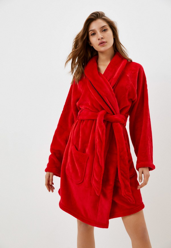 Халат домашний Victoria's Secret ROBE-LINGERIE, цвет: красный ...