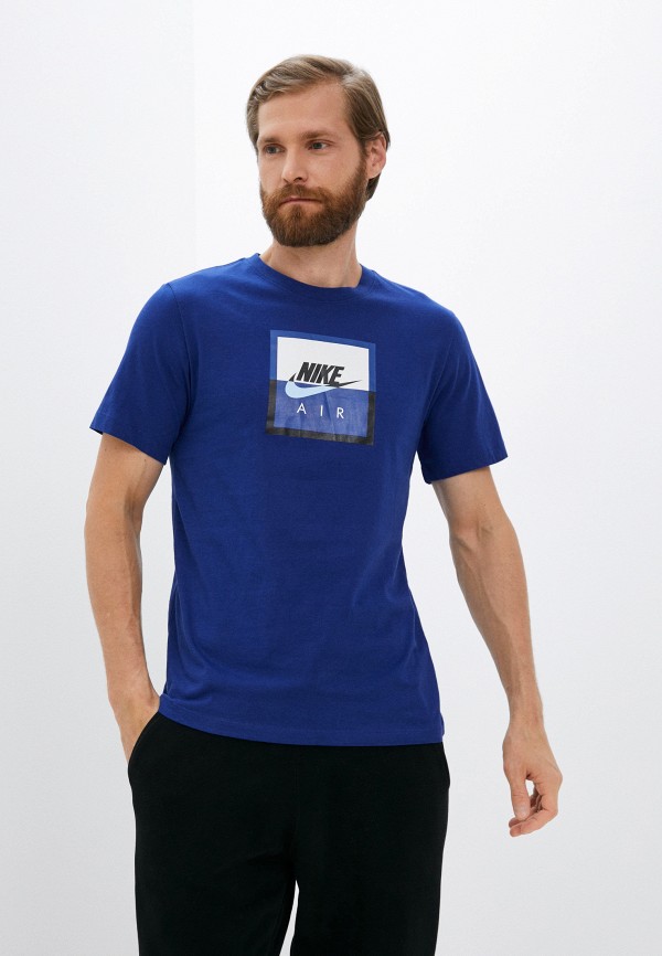 Футболка Nike M NSW SS TEE NIKE AIR SSNL FS, цвет: синий, RTLABZ423801 ...