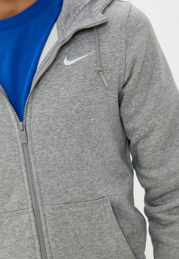 Толстовка Nike NIKE CLUB FZ HOODY SWOOSH-NFS, цвет: серый, RTLACA369401 ...