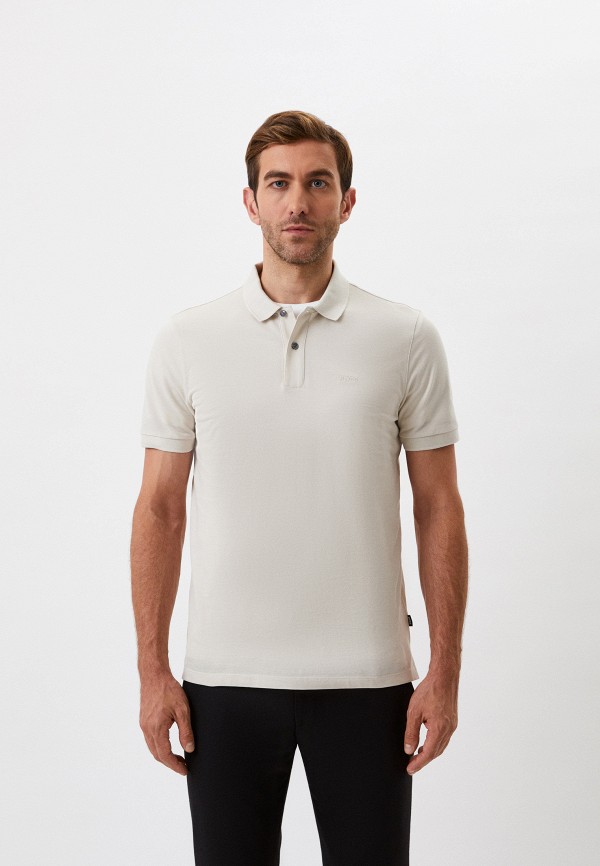 Поло Boss, цвет: бежевый, RTLACB158901 — купить в интернет-магазине Lamoda