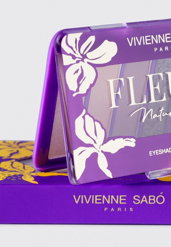 Vivienne Sabo Палетка теней из 6 цветов - в холодной лиловой гамме - фото 4