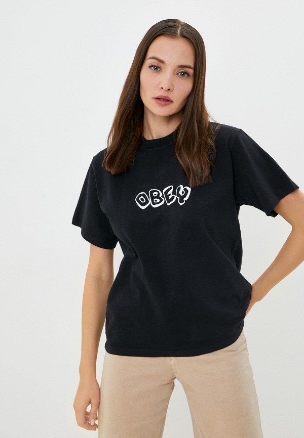 Футболка Obey, цвет: черный, RTLACB238501 — купить в интернет-магазине ...