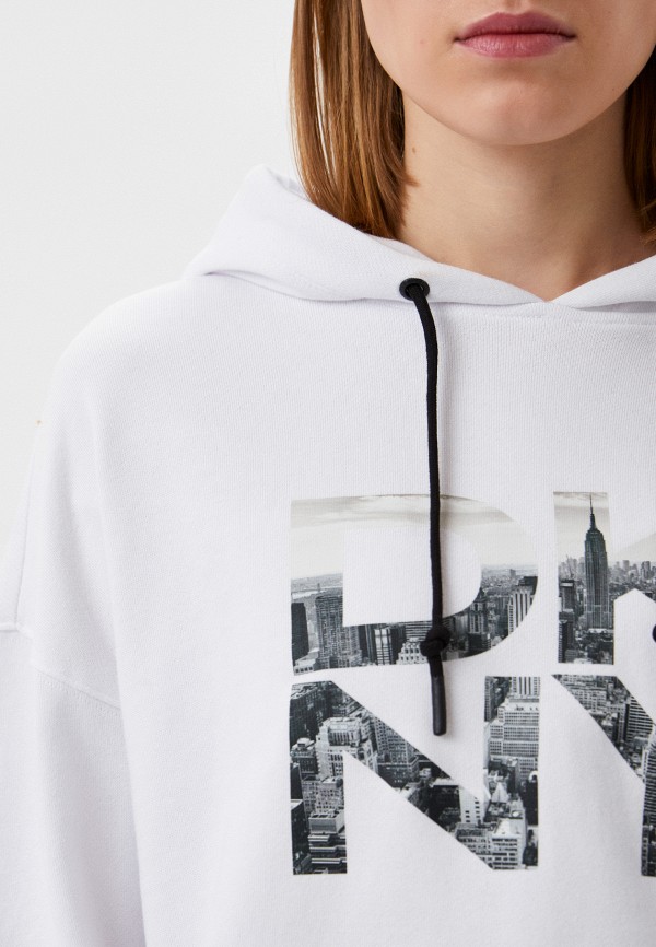 Худи DKNY, цвет: белый, RTLACB573501 — купить в интернет-магазине Lamoda