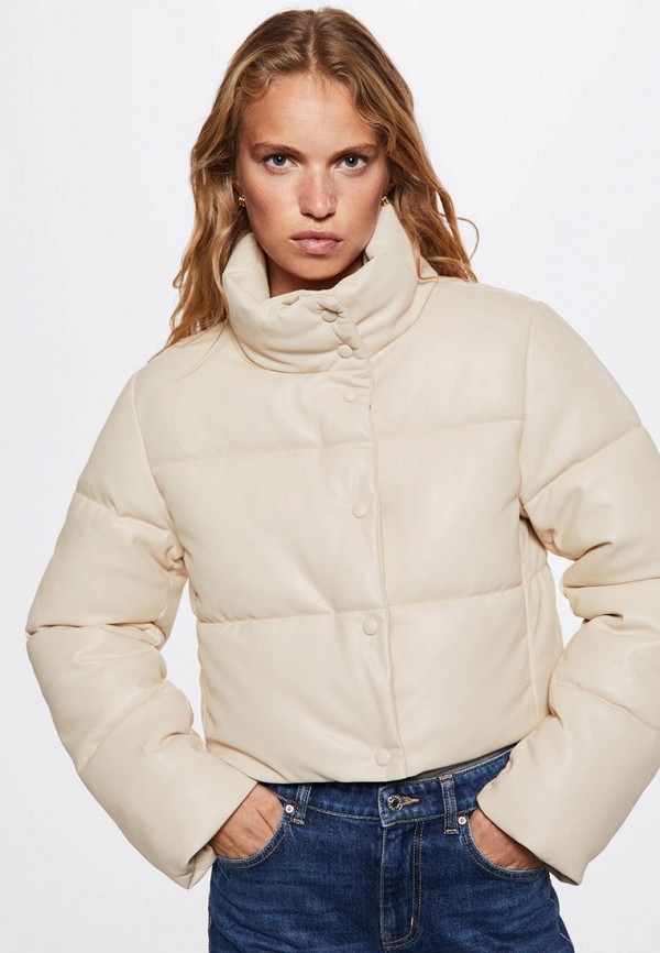 Mango Куртка кожаная утепленная - CRANKITO - фото 1