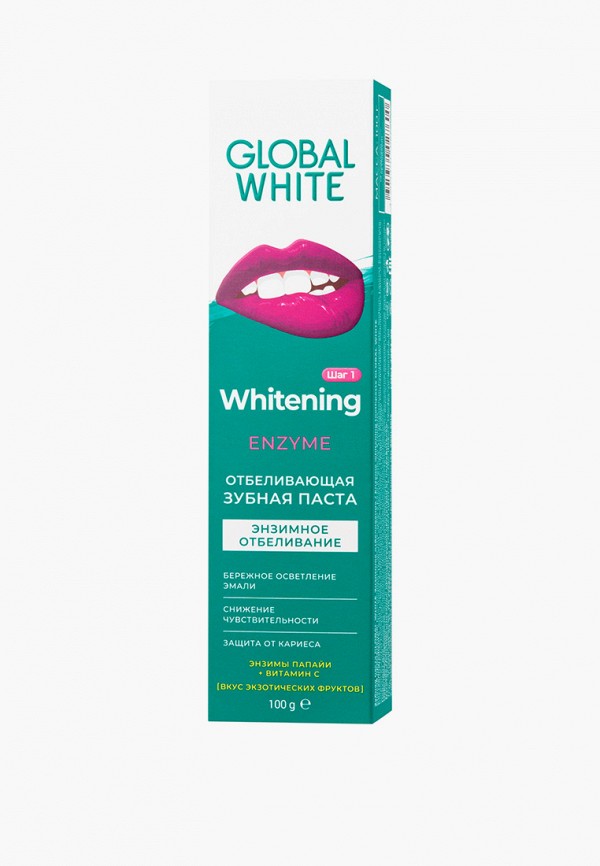 Зубная паста Global White с энзимным отбеливанием, цвет: прозрачный ...