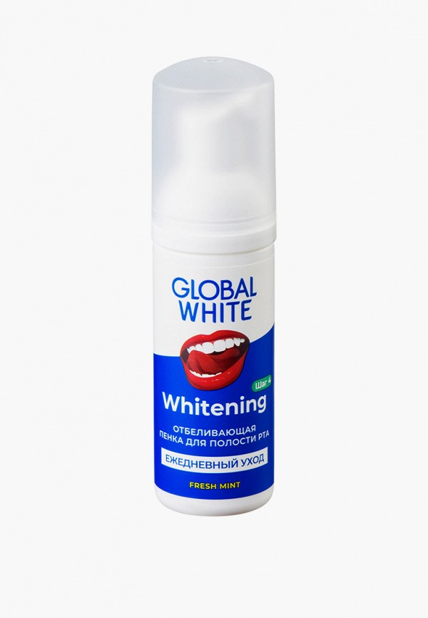 Мусс для зубов Global White отбеливающий, со вкусом мяты, цвет ...