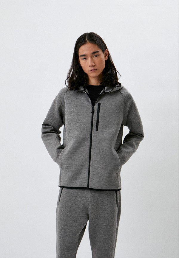 Толстовка UNIQLO ультраэластичная DRY, цвет: серый, RTLACC480101 ...