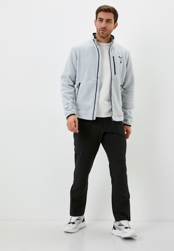 PUMA Куртка спортивная - SEASONS FLEECE FULL ZIP M Platinum Gray - фото 2