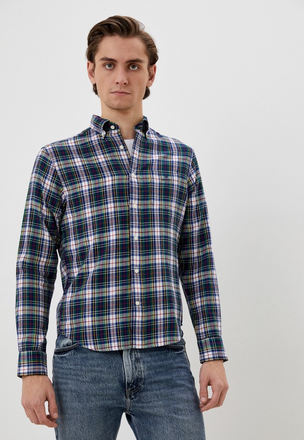 Рубашка Gant, цвет: синий, RTLACD856801 — купить в интернет-магазине Lamoda