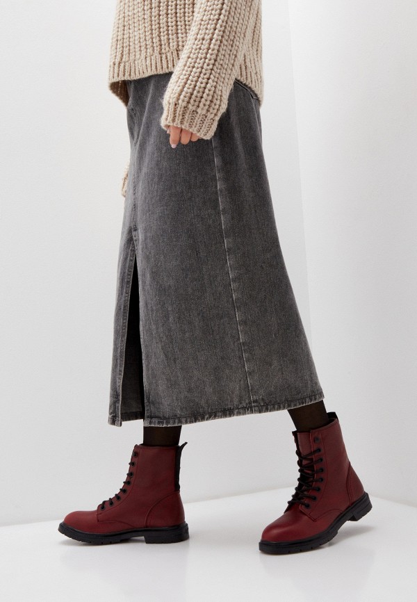 Ботинки Wrangler Spike Mid Fur S, цвет: бордовый, RTLAAW723101