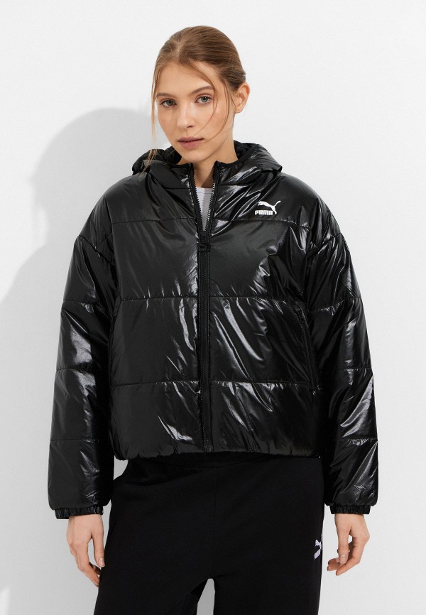 PUMA Куртка утепленная - Classics Hooded Shiny Padded Jacket - фото 1