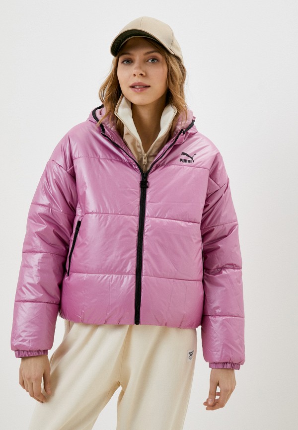 PUMA Куртка утепленная - Classics Hooded Shiny Padded Jacket - фото 1