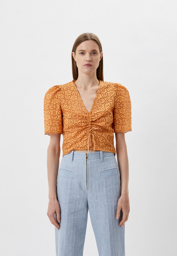 Блуза Sandro, цвет: оранжевый, RTLACE044601 — купить в интернет ...