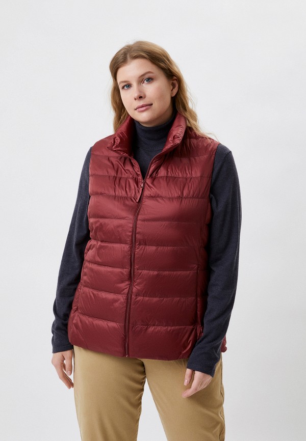 Жилет утепленный UNIQLO пуховый ультралегкий, цвет: красный ...