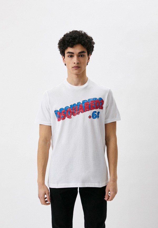 Футболка Dsquared2, цвет: белый, RTLACF574201 — купить в интернет ...