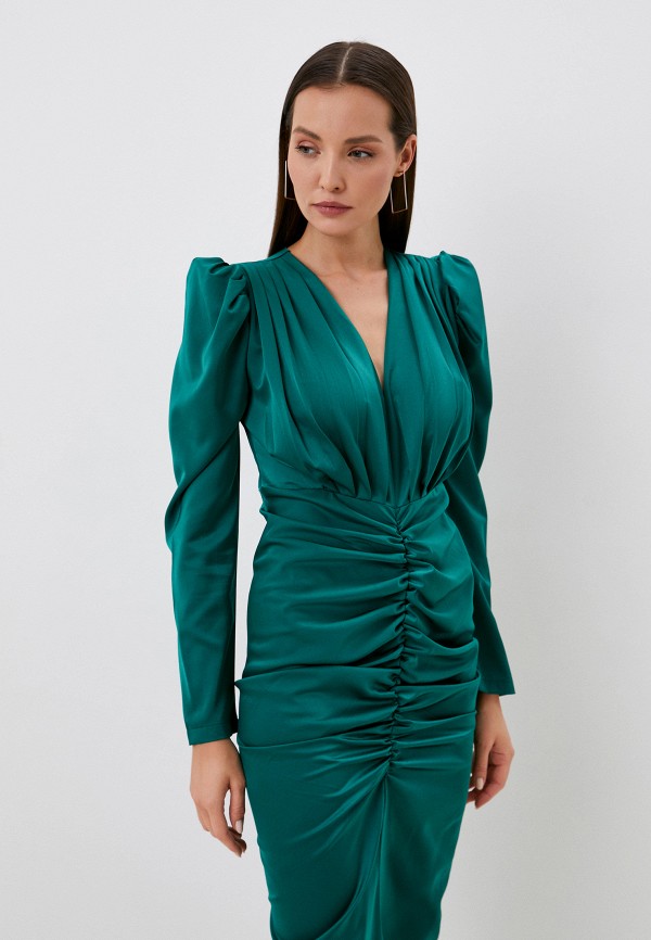 Платье Francesca Peretti с подплечниками, цвет: зеленый, RTLACG338001 ...