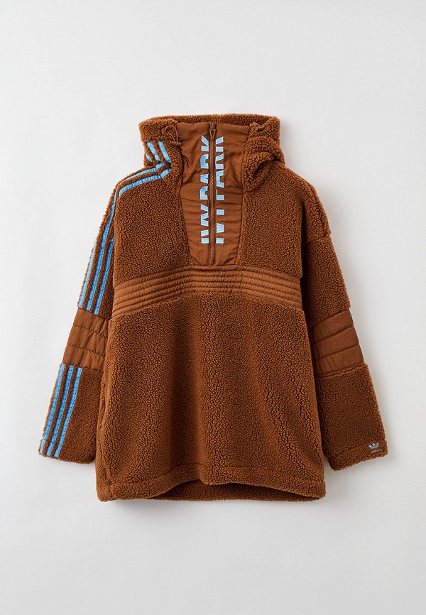 モコモコ Худи adidas Originals IVP TEDDY JKT, цвет: коричневый
