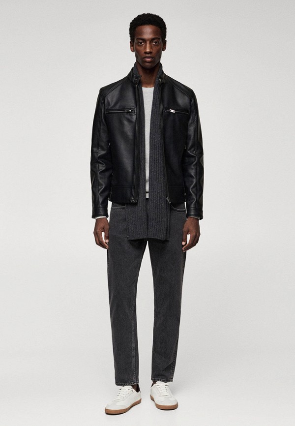 Mango Man Куртка кожаная - BRAKE - фото 2