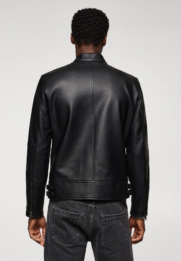 Mango Man Куртка кожаная - BRAKE - фото 3