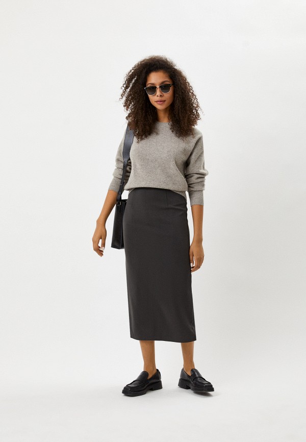 Юбка UNIQLO, цвет: серый, RTLACG804501 — купить в интернет-магазине Lamoda