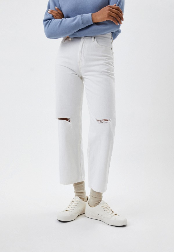 Джинсы UNIQLO укороченные, цвет: белый, RTLACG804801 — купить в ...