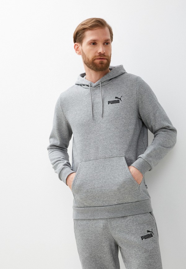 PUMA Худи - ESS Small Logo Hoodie FL Medium Gray Hea - фото 1