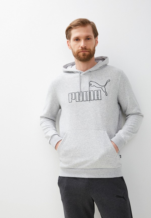 Grey puma hoodie sale