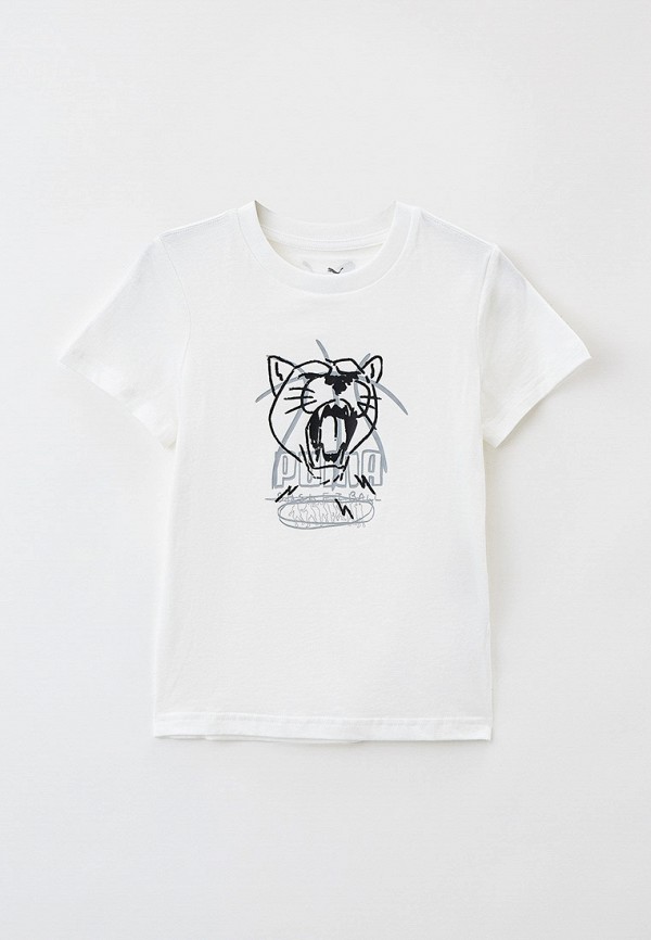 PUMA Футболка - BASKETBALL Tee B PUMA White - фото 1