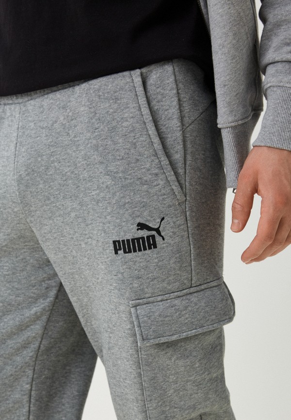 PUMA Брюки спортивные - ESS Cargo Pants Medium Gray Heather - фото 4